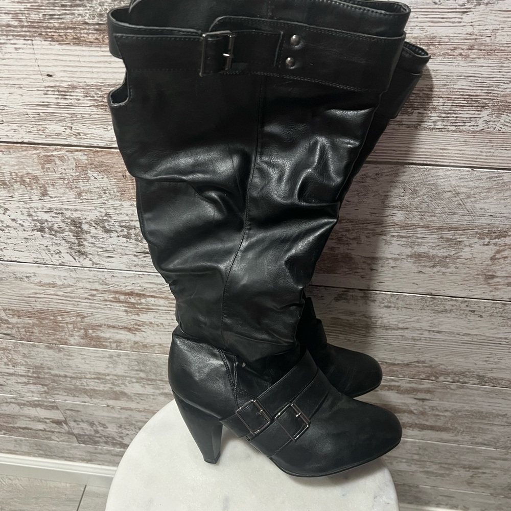 Black tall boots